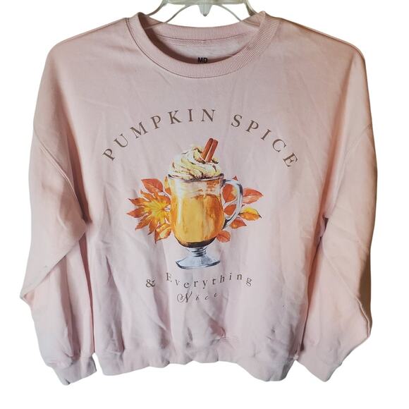 Goodie Two Sleeves "Pumpkin Spice & Everything Nice" Sweatshirt, NWOT - Picture 1 of 5